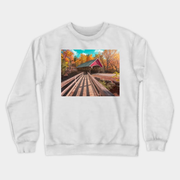 The Flume Bridge Crewneck Sweatshirt by jswolfphoto